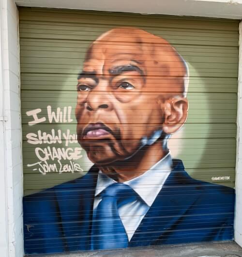 John Lewis Murals & Street Art Gallery Walls of Justice